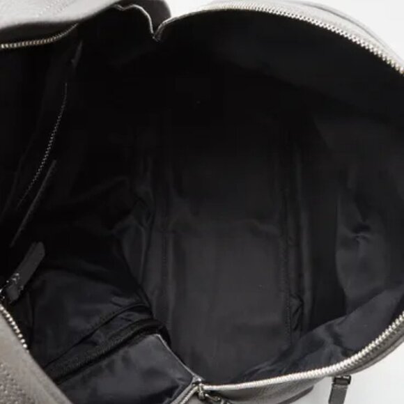 NWT Authentic Burberry Grey Leather Embossed Abbeydale Backpack Bag - Picture 9 of 11